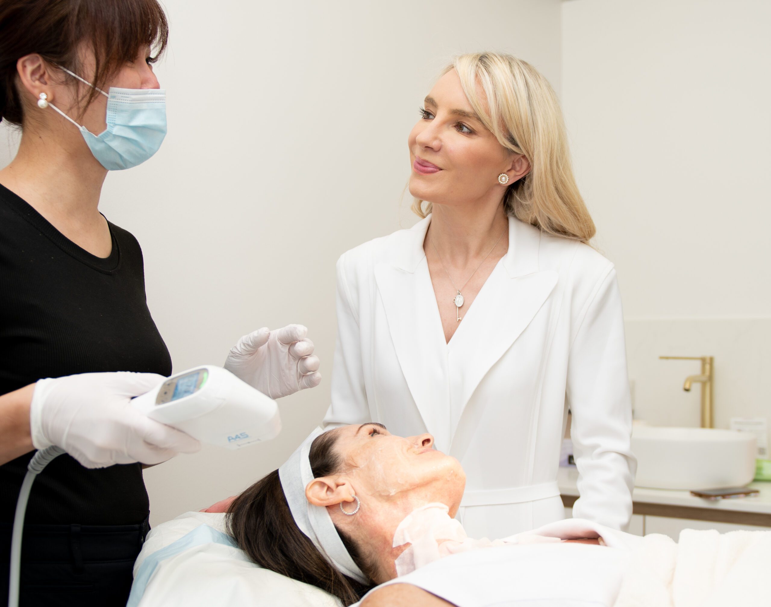 Luxe Medical Aesthetics skincare products on display at the Karrinyup clinic